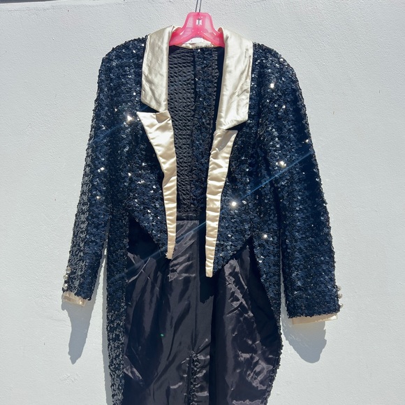 VTG Black Sequin Ringleader Jacket - Picture 4 of 13